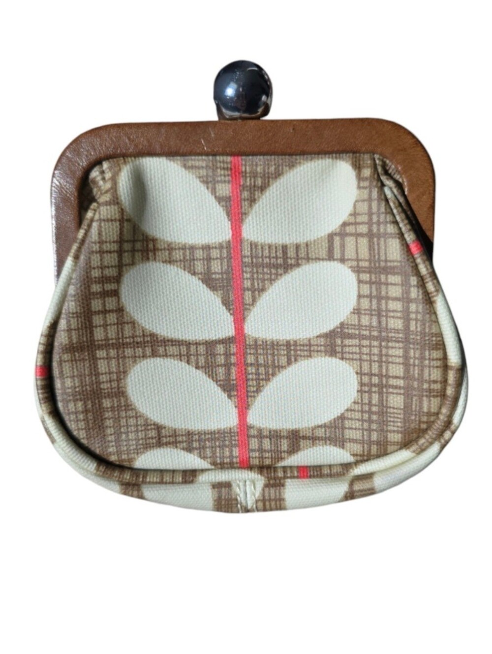 Orla Kiely Kisslock Wallet Coin Purse Classic Stem EUC Vintage Retro Accessory